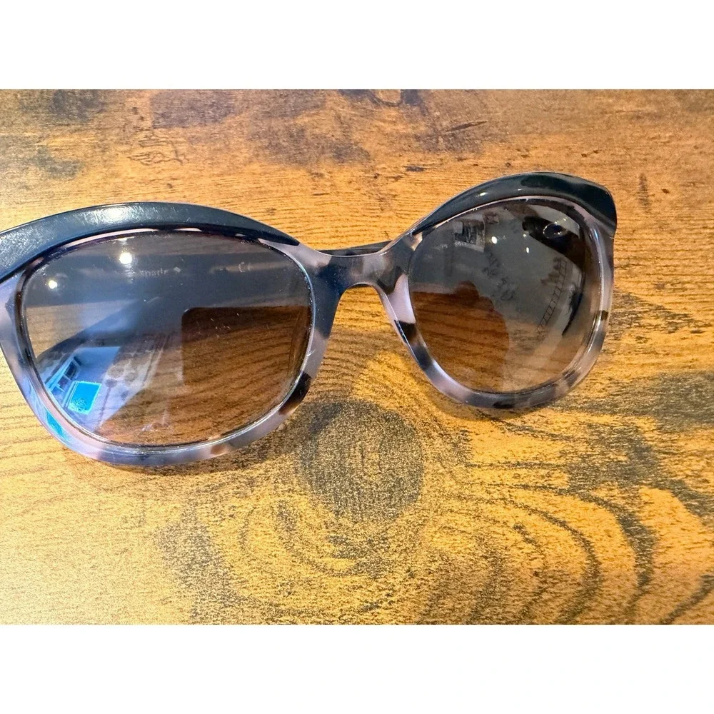 Kate‎ Spade New York Cat Eye Sunglasses Grey Lavender Tortoise AMARIS 55 18 135